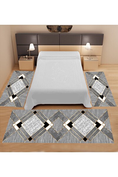stylehome Dijital Baskılı 3 'lü Yatak Odası Yolluk Takımı ( 2 Adet 80x150 Cm)...