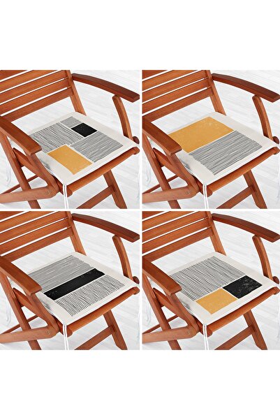 Realhomes Σετ 4 ριγέ Ethnic Scandinavian Design Ψηφιακά εμπριμέ μοντέρνα μαξι...