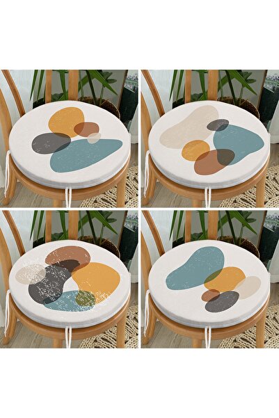 Realhomes Set de perne pentru scaune rotunde moderne din 4 piese, cu fermoar,...