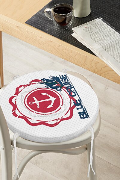 Realhomes Крісло з цифровим принтом у вигляді мотиву «Капа» та круглим застіб...