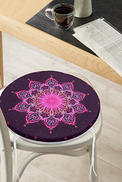 Realhomes Ružičasti neonski mandala jastuk za stolicu sa patentnim zatvaračem...