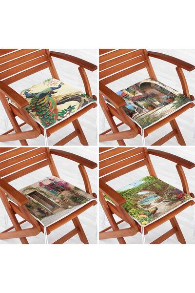 Realhomes 4 дерев'яних будиночки та павичі, спеціальний дизайн, набір подушок...