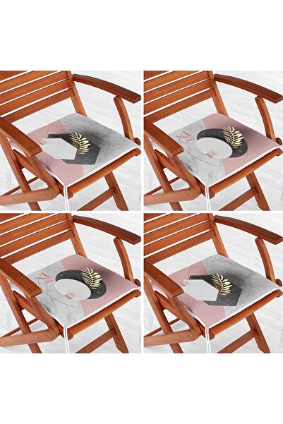 Realhomes Набір з 4-х геометричних двоколірних мармурових чохлів на блискавці...