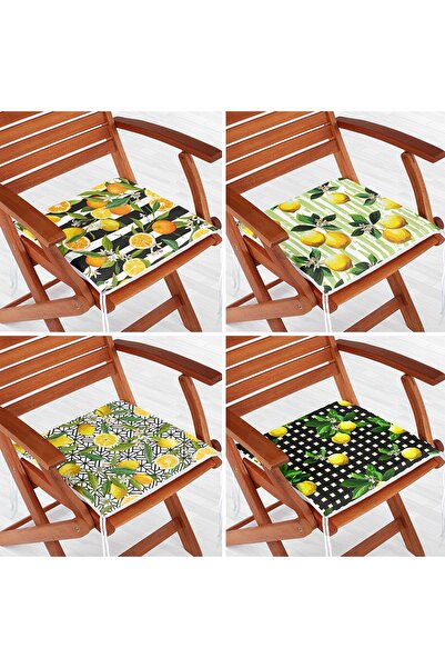 Realhomes Set de perne pentru scaune cu fermoar, 4 piese, cu design Lemon