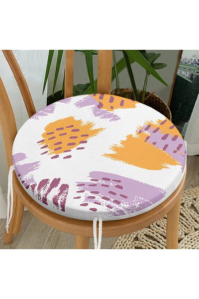 Realhomes Round Zippered Chair Cushion in Custom Digital Printed Colors