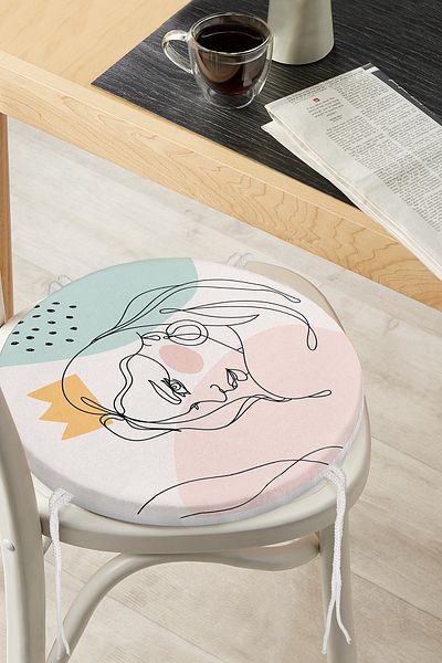 Realhomes Bohemian Special Design Round Zippered Chair Cushion