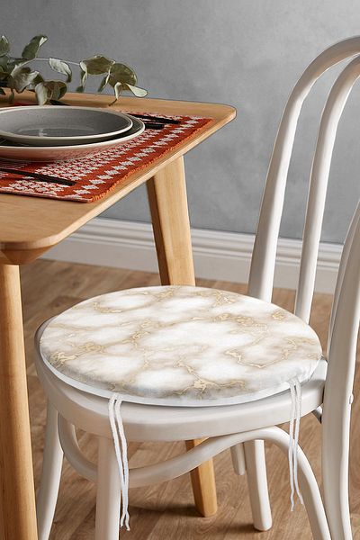 Realhomes Modern Design Round Zippered Chair Cushion with Marble Floor