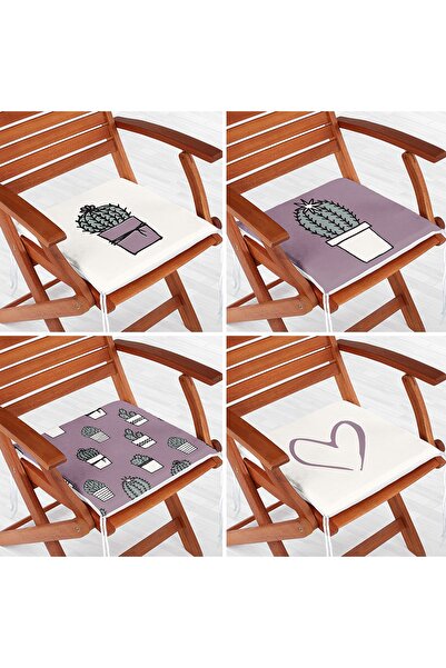 Realhomes Набір з 4 сучасних стільців з цифровим принтом у вигляді ефальтуна ...