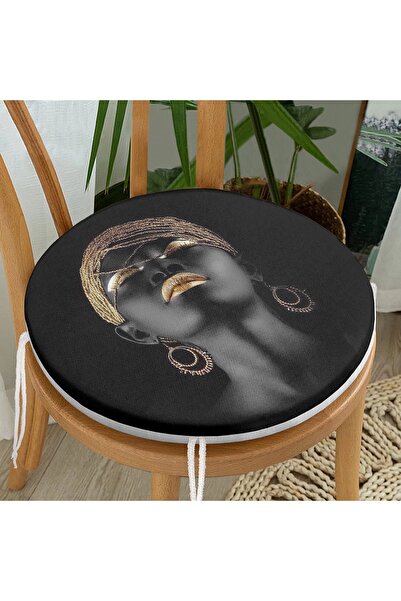 Realhomes Спеціально розроблена сучасна кругла подушка для стільця з блискавк...