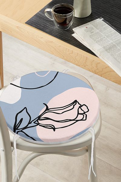 Realhomes Bohemian Special Design Round Zippered Chair Cushion