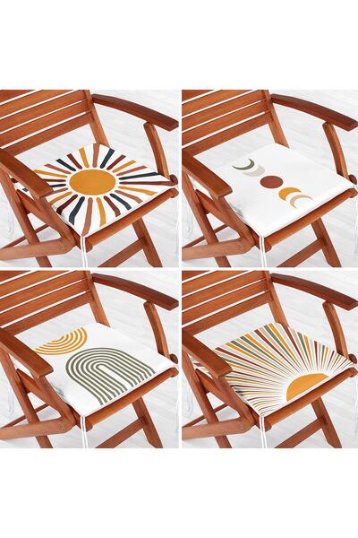 Realhomes 4-Piece Sunrise Special Designed Digital Printed Modern Zippered Ch...