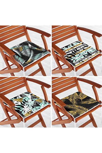 Realhomes Набір з 4 сучасних стільців з блискавкою, з кольоровим фоном та зол...