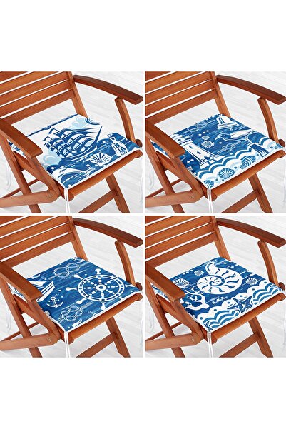 Realhomes Set de perne de scaun modern, cu fermoar, 4 piese, cu model marinar...