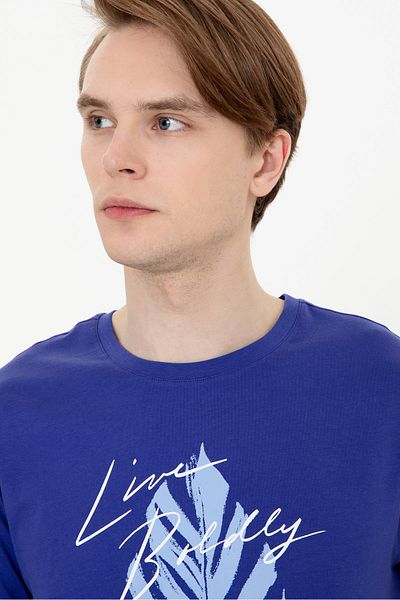 U.S. Polo Assn. Синя мъжка тениска