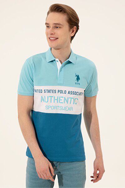 U.S. Polo Assn. Μπλε ανδρικό μπλουζάκι