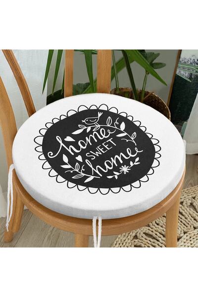 Realhomes Home Sweet Home scris special proiectat digital imprimat modern rotund fermoar perna scaun