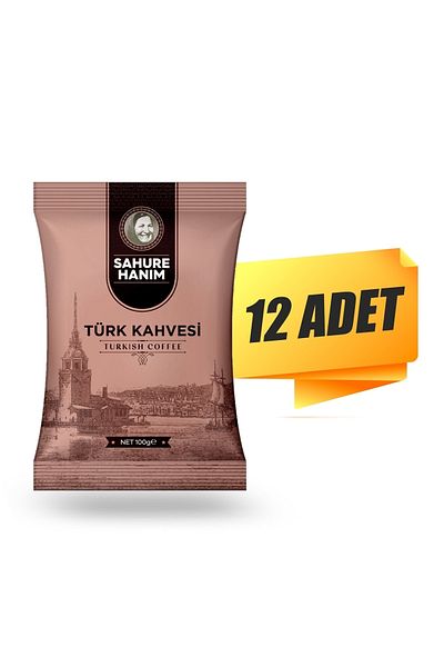 Tada Sahure Hanım 12 Pieces Turkish Coffee - 100 G