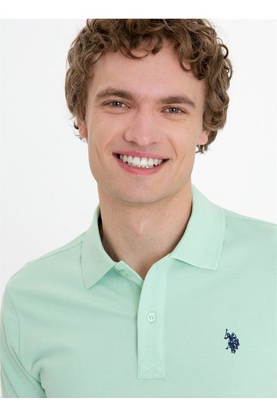 U.S. Polo Assn. Polo Neck Slim Fit Mint Men's T-shirt