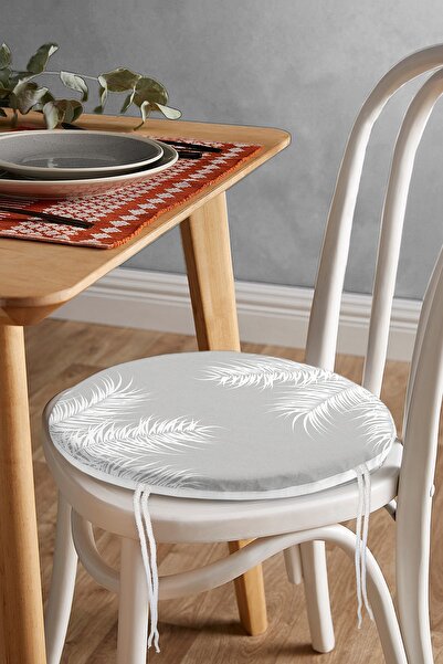 Realhomes Пастельний фон з білим візерунком у вигляді листя, цифровий принт, ...