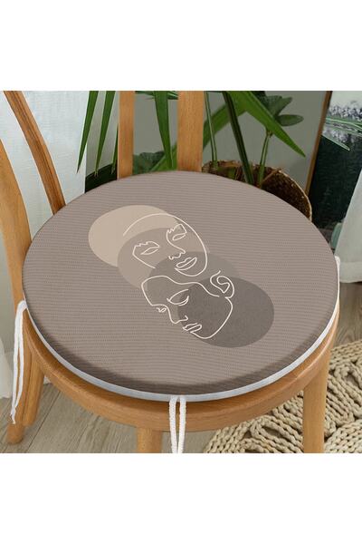 Realhomes Siluetă pentru femei, pernă rotundă modernă pentru scaun cu fermoar...