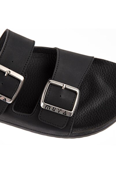 Muya شبشب نسائي من الجلد باللون الأسود من Nova Garson 31500 36/40 -2