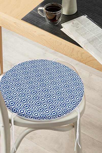 Realhomes Спеціальний дизайн темно-синій ікат з цифровим принтом круглий м'як...