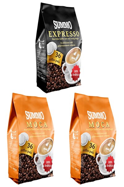 SUMMO 1 قطعة إسبرسو و2 قطعة موكا حزمة المزايا المكونة من 108 قطعة (36 × 3 عبو...