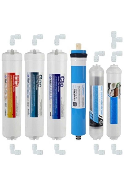 Esli Aquanet Su Arıtma Cihazı Filtresi 6'lı Filtre Seti Paket
