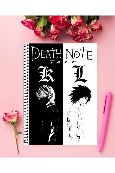 animeandyourworld Death Note Anime Special Design A4 Notebook - Large Size with 21*29 cm Ring Checker
