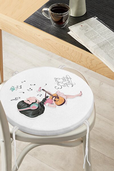 Realhomes Модний поп-арт дизайн, цифровий принт, сучасна кругла подушка для с...