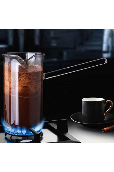 HomeTarz Borosilicate Glass Coffee Pot Fire Resistant Luxury for 4 Cups 350 Ml