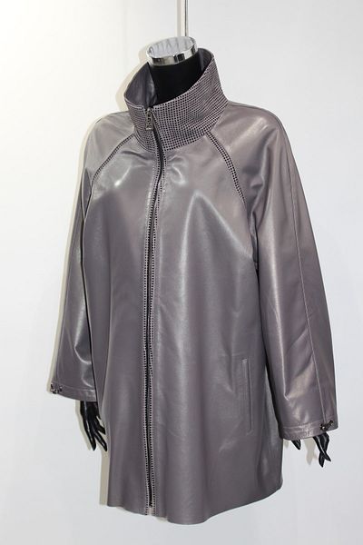 Metins Leather Women's Large Size Leather Coat