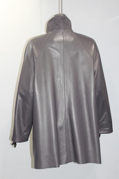 Metins Leather Women's Large Size Leather Coat