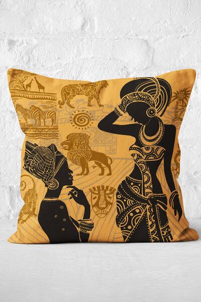 Nish & Royal غطاء وسادة حديث بنمط أفريقي عرقي