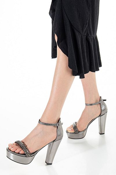LİLLA Women's High Platform Stone Heeled Shoes