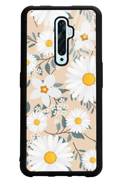 Spoyi Oppo Reno 2z Büyük Papatya Tasarımlı Glossy Telefon Kılıfı