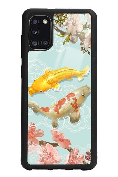 Spoyi حافظة هاتف سامسونج A31 لامعة بتصميم كoi Fish