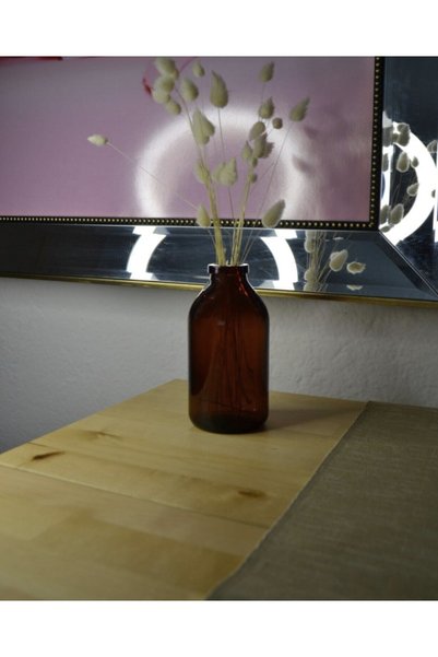 TEKNOSER 250 Ml Rustik Amber Orta Boy Cam Vazo