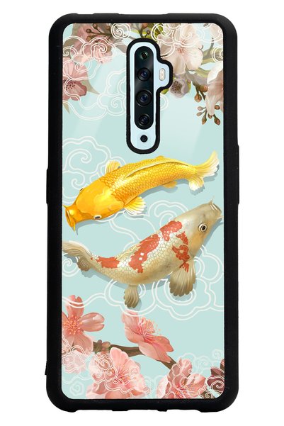Spoyi حافظة هاتف لامعة بتصميم كoi Fish لهاتف اوبو رينو 2z