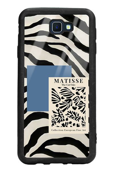Spoyi حافظة هاتف سامسونج J7 Prime Zebra Mattise بتصميم لامع