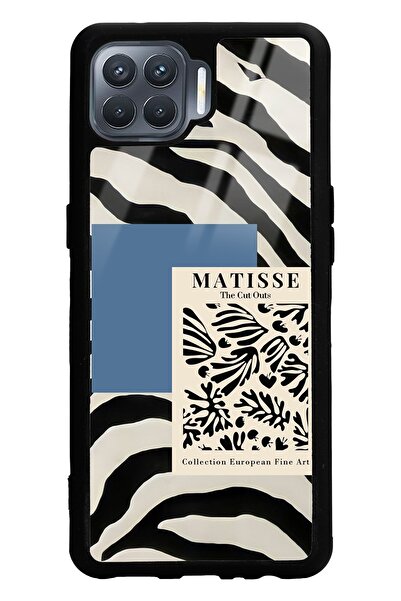 Spoyi Oppo Reno 4 Lite Zebra Matısse Tasarımlı Glossy Telefon Kılıfı