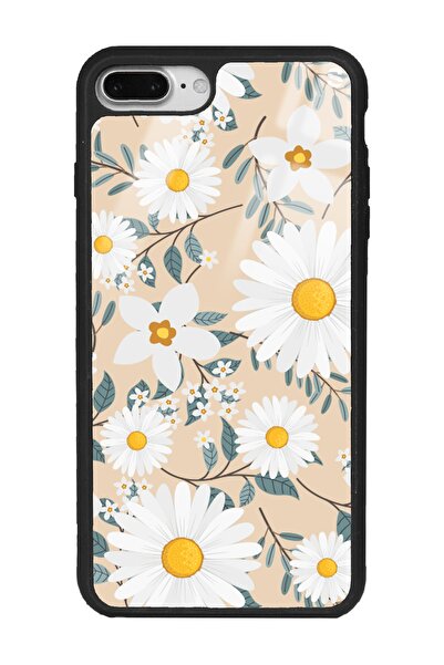 Spoyi Iphone 7 Plus - 8 Plus Büyük Papatya Tasarımlı Glossy Telefon Kılıfı