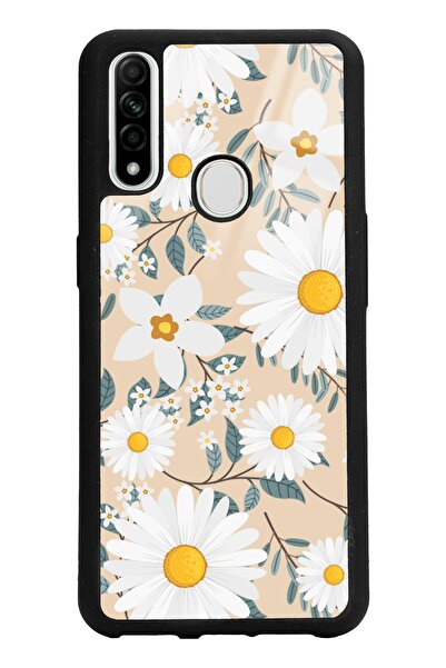 Spoyi Oppo A31 Büyük Papatya Tasarımlı Glossy Telefon Kılıfı