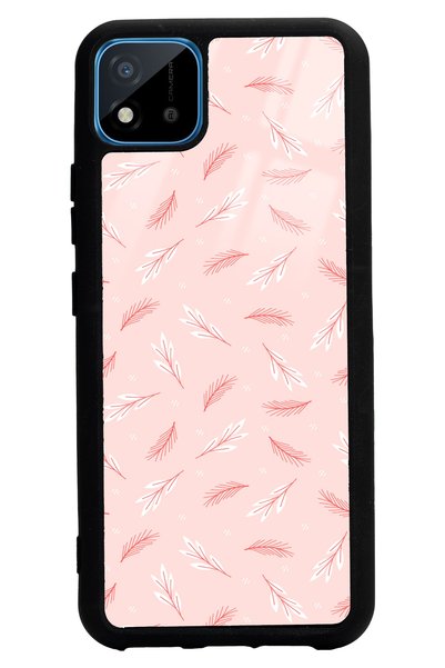 Spoyi Oppo Realme C11 Glossy Phone Case with Powder Leaf Design