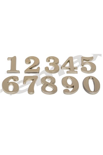 EYM Yapışkanlı Lüx Rakam Italik 5 Cm Saten Renk ( 1 Adet Rakam Fiyatıdır Set Değildir )