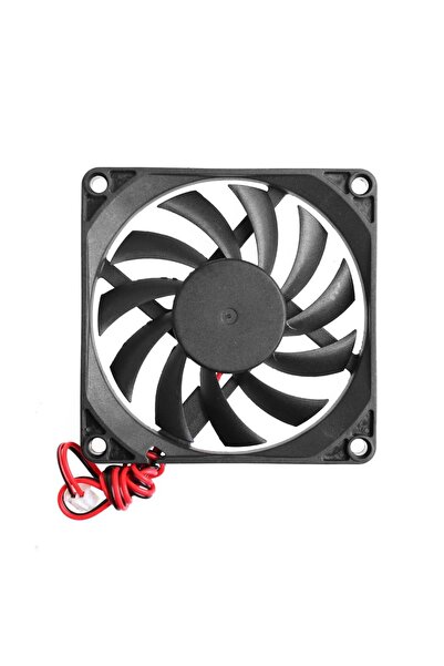 ROBİZ Dc 12v Fan 80x80mm 8010 8x8cm Sessiz 2 Pin Fırçasız Soğutma Fanı Kuluçka Ekran Kartı Cooler
