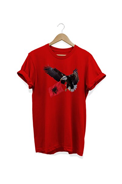 WİDİ Κόκκινο μπλουζάκι με στάμπα Eagle