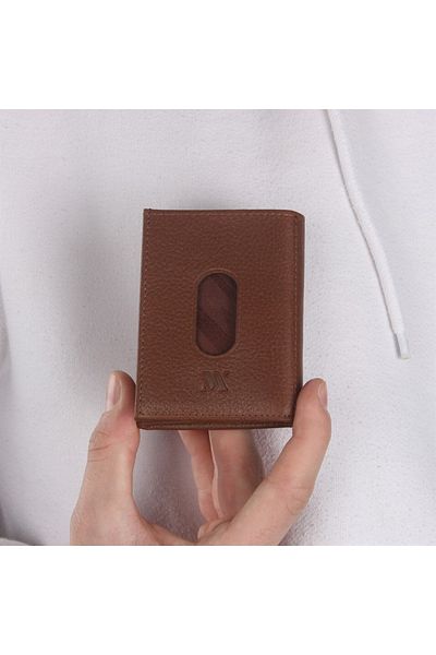 My Valice Unisex Genuine Leather Wallet And Card Holder 1819 Tan