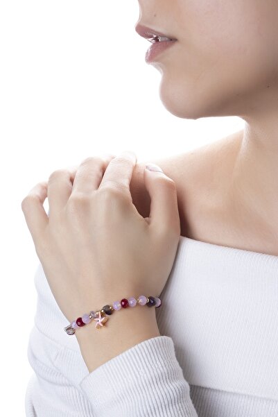 Sortie Aksesuar Deniz Yıldızı Figürlü Doğal Taşlı Boncuk Bileklik 010