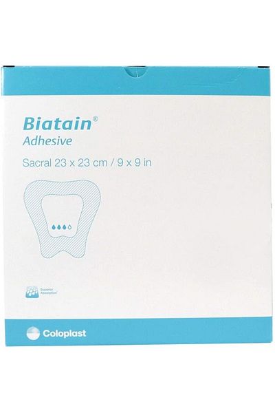 Coloplast بياتين لاصق ساكرال 23*23 سم 9*9 في المرجع: 3485 قطعة واحدة